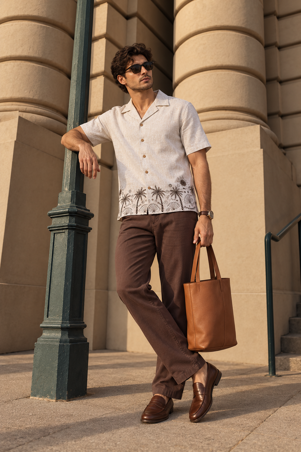 Beach Embroidery Shirt