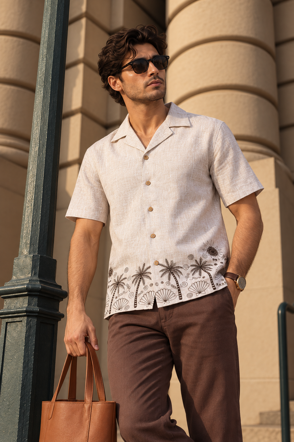 Beach Embroidery Shirt