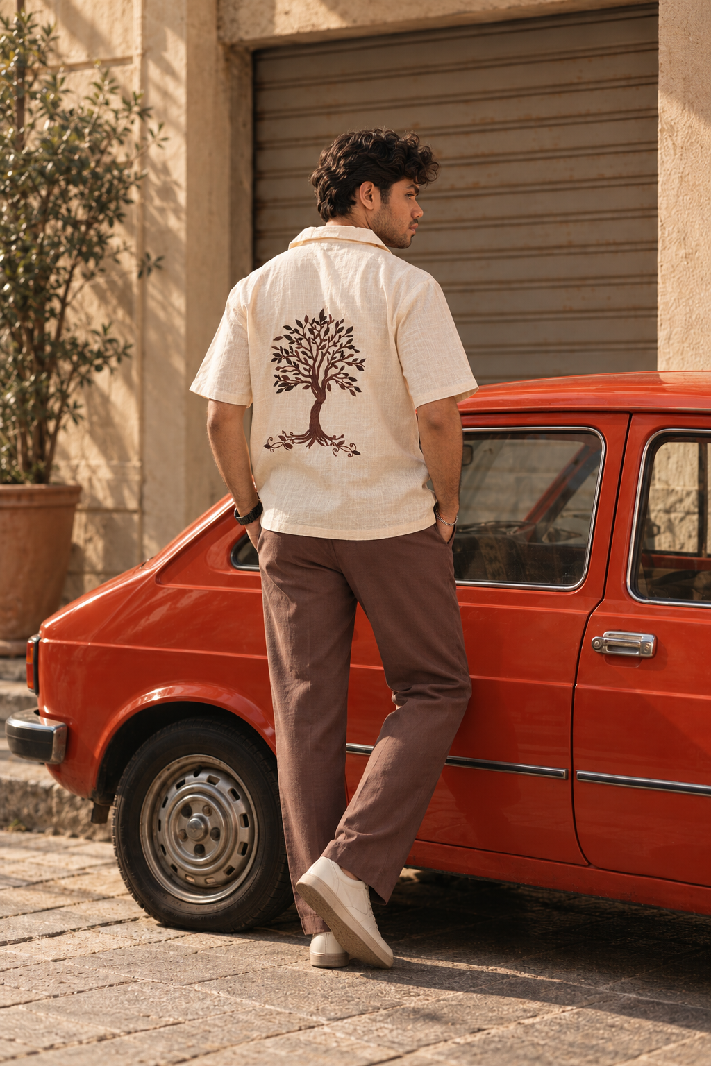 Cotton Front & Back Embroidery Shirt