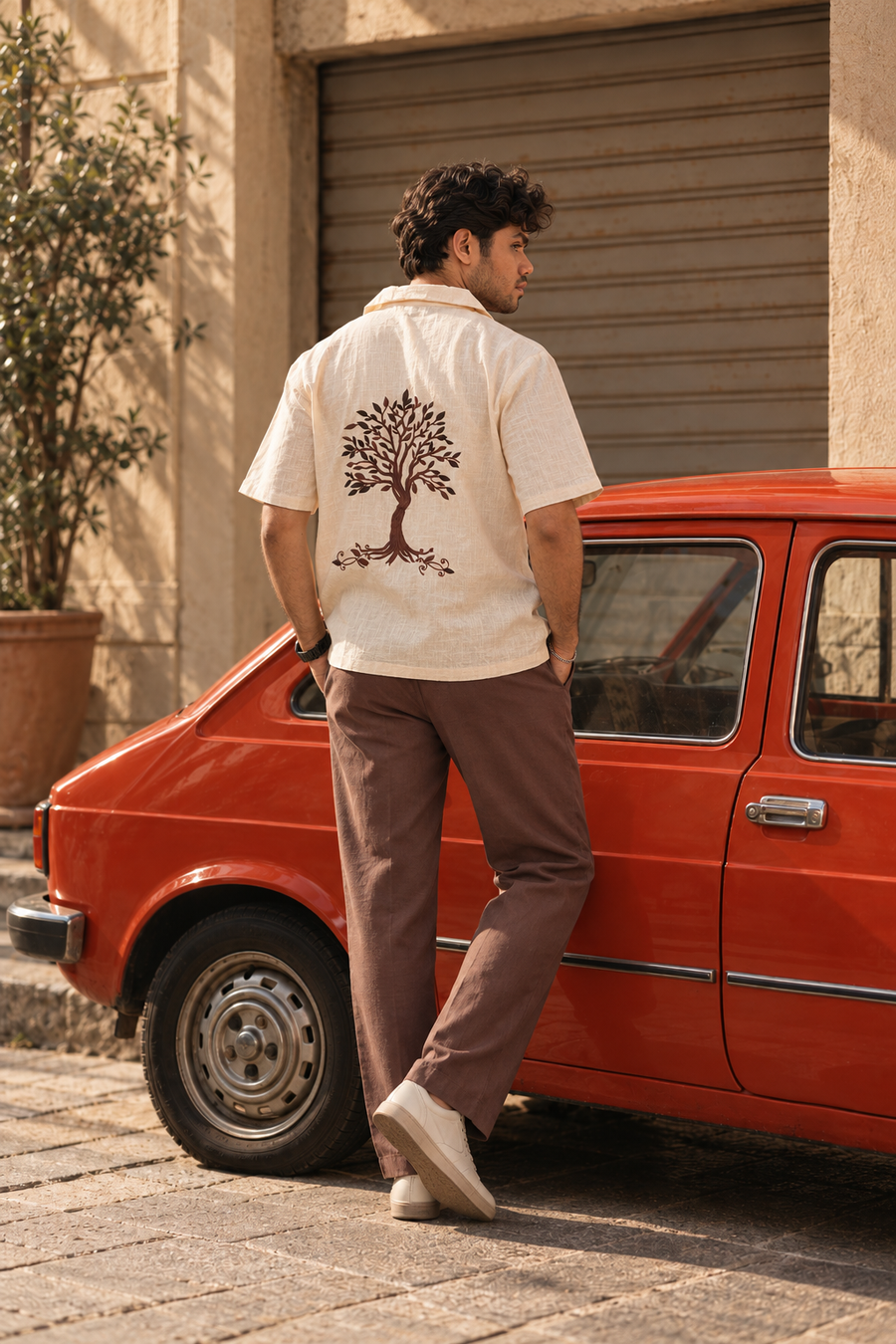 Cotton Front & Back Embroidery Shirt