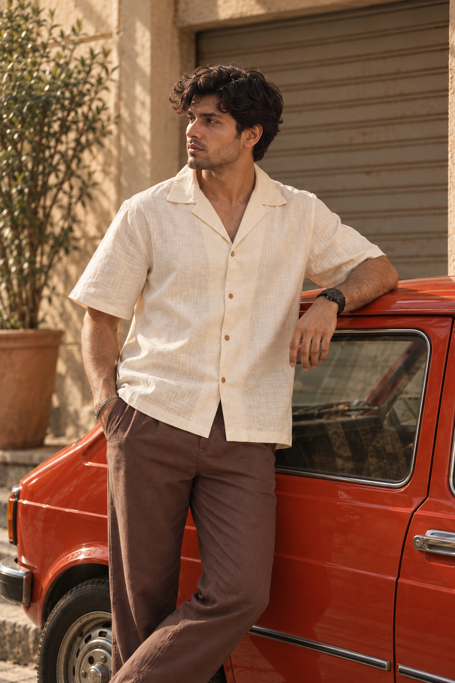 Cotton Front & Back Embroidery Shirt