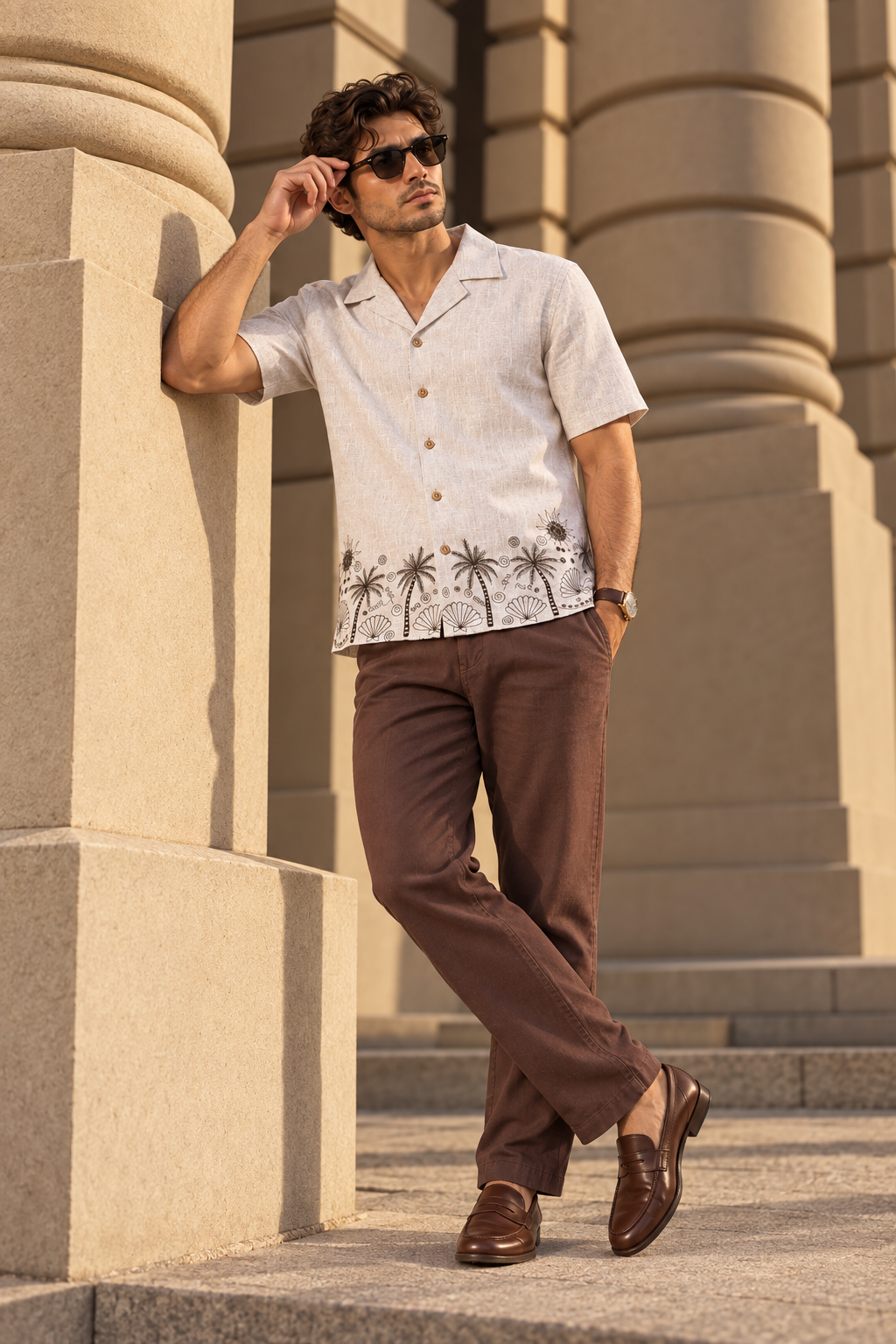 Beach Embroidery Shirt