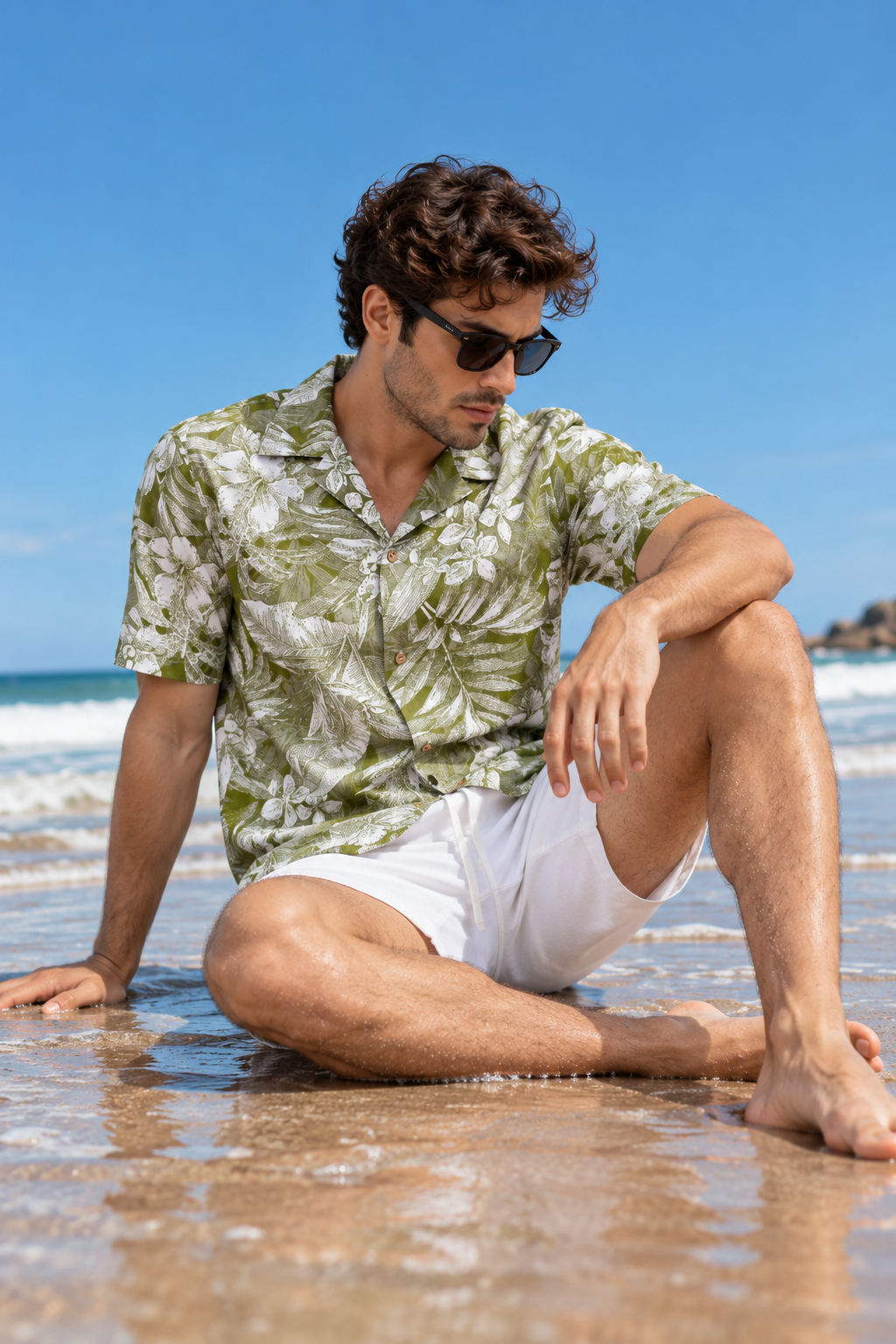 Botanical Print Shirt - Men