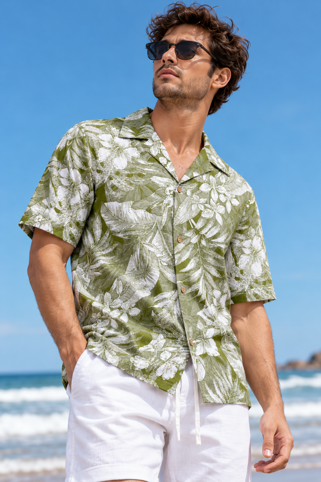 Botanical Print Shirt - Men