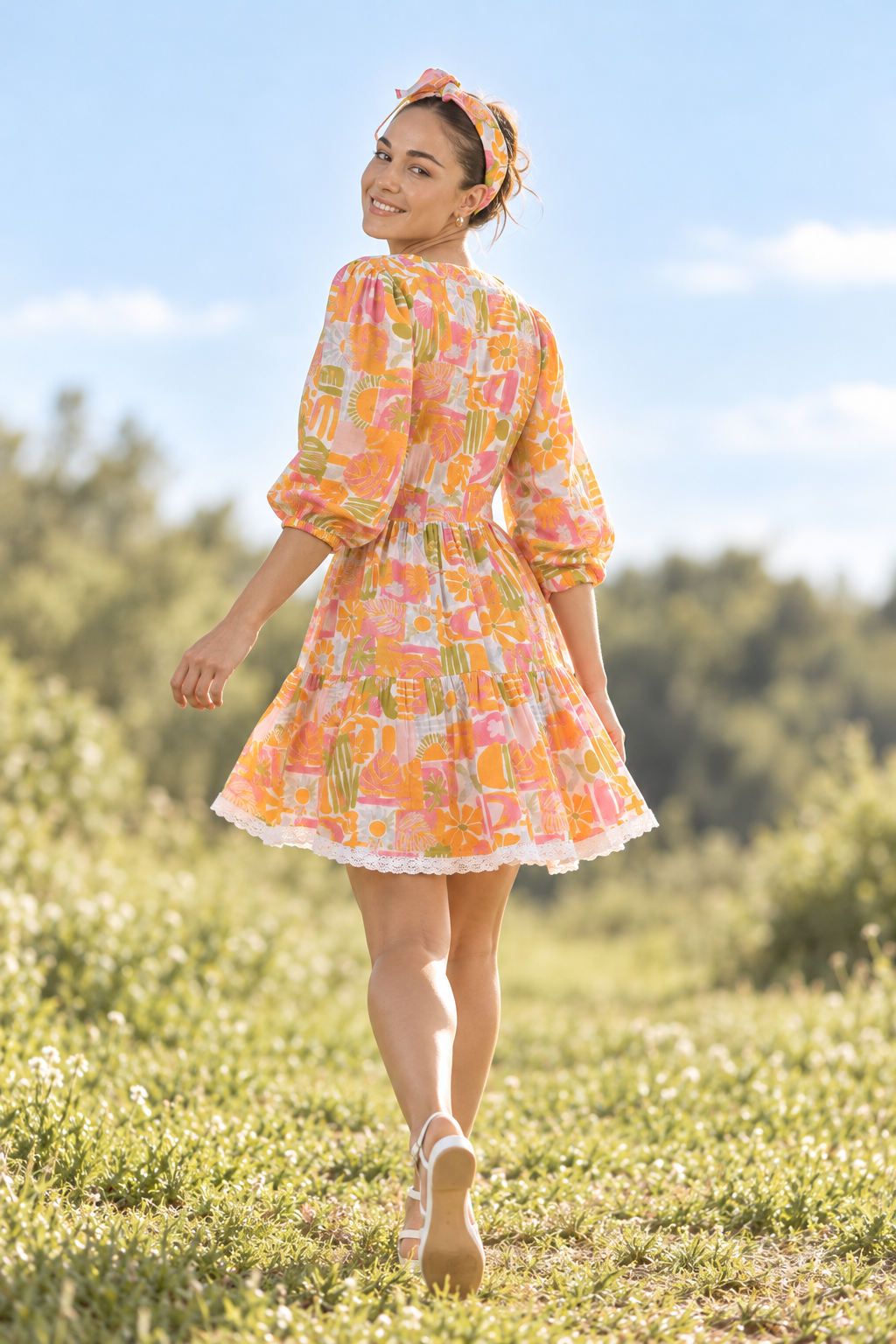 Tropical Print Dress