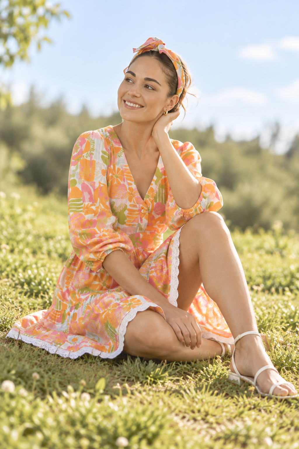 Tropical Print Dress