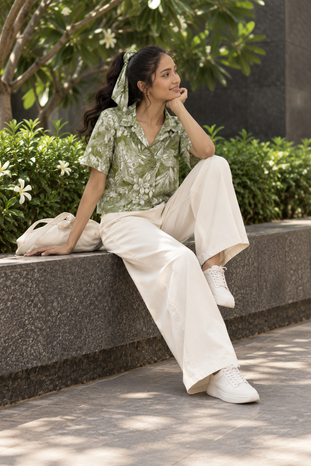 Botanical Print Shirt - Women